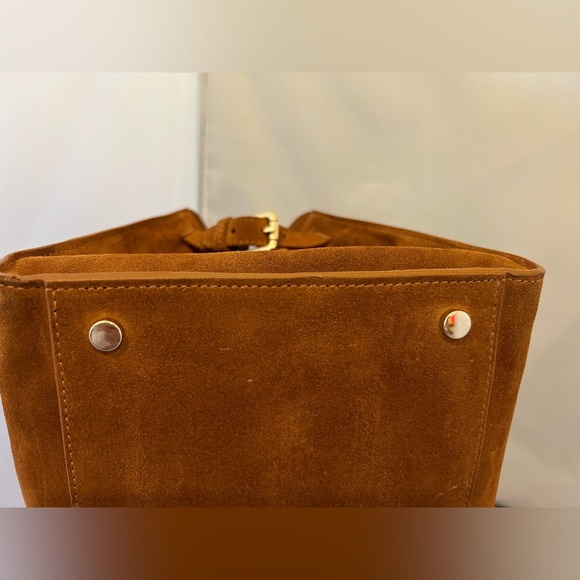 Chic Tan Suede Claudia Firenze Women's Tote Bag - Picture 7 of 16